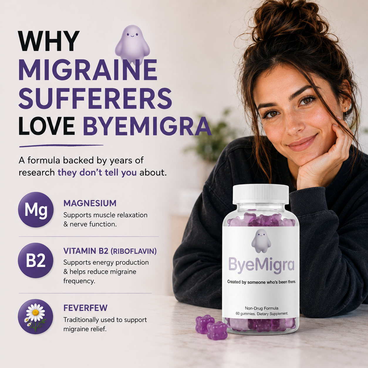 ByeMigra - Fewer Migraines. Days You Can Trust.
